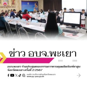 อบจ.พะเยา ร่วมประชุมคณะกรรมการควบคุมผลิตภัณฑ์ยาสูบจังหวัดพะเยา ครั้งที่ 2/2567